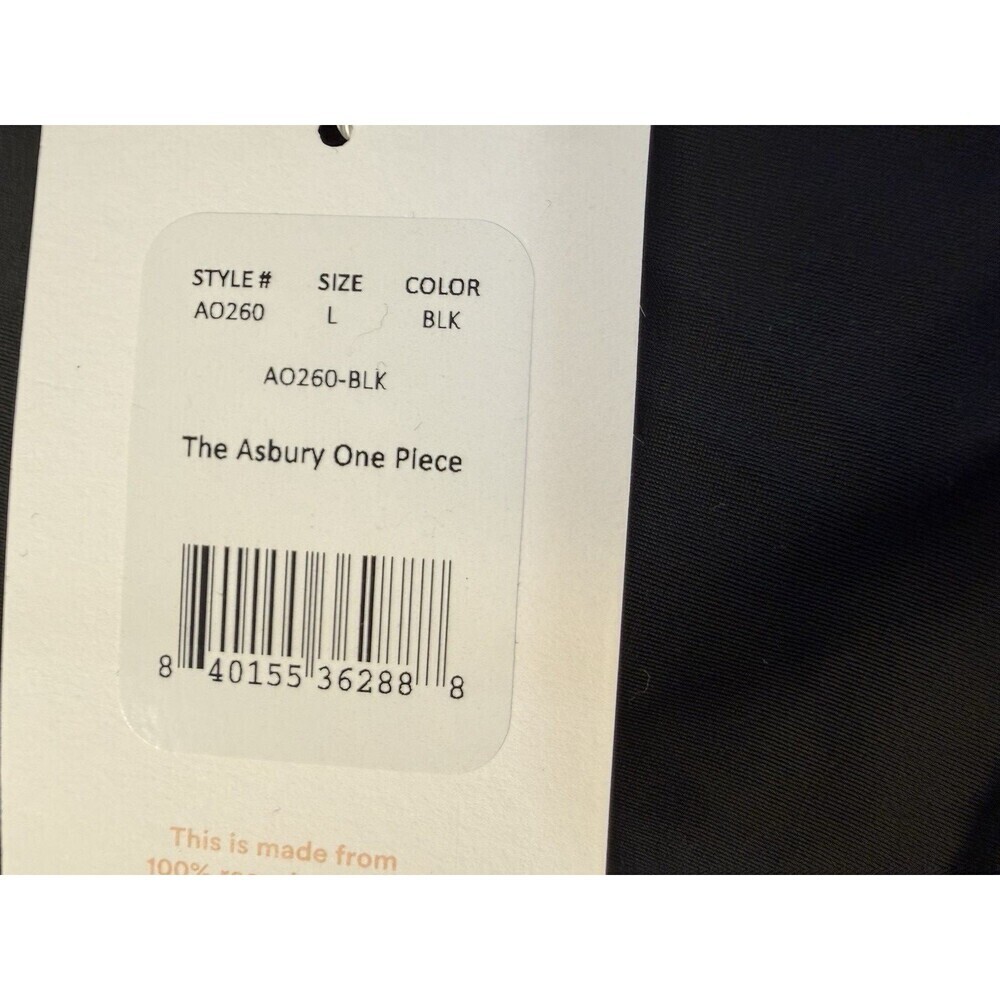 NWT Andie Black The Asbury One Piece Swimsuit Size Large Spring Break Open Back - Picture 4 of 5